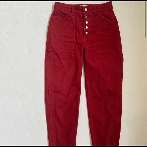 Aritzia Wilfred Free 6 Red Cropped Ankle Jeans 6 - Picture 9 of 9